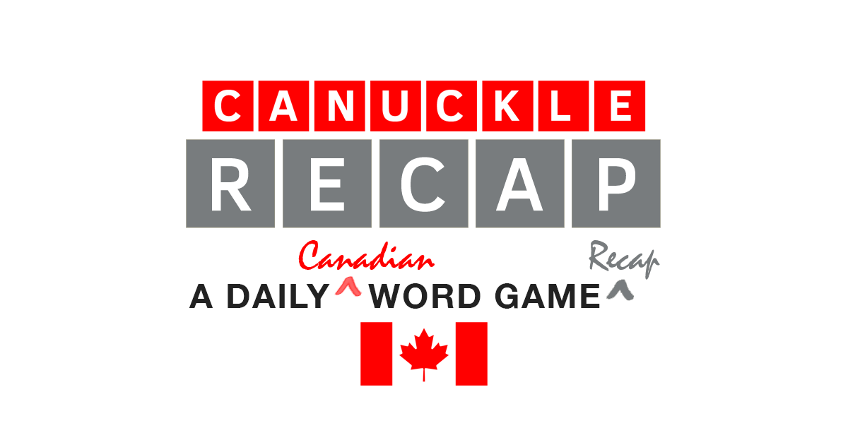 Canuckle Recap - A daily Canadian word game recap